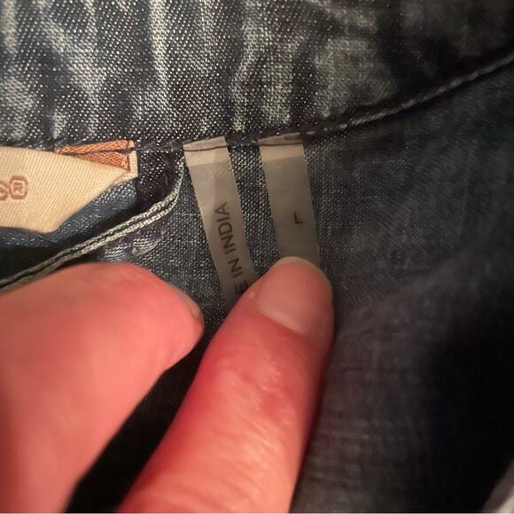 Soft Surroundings Blue Dulce Tencel Chambray Jumpsuit Sz L - Picture 10 of 12